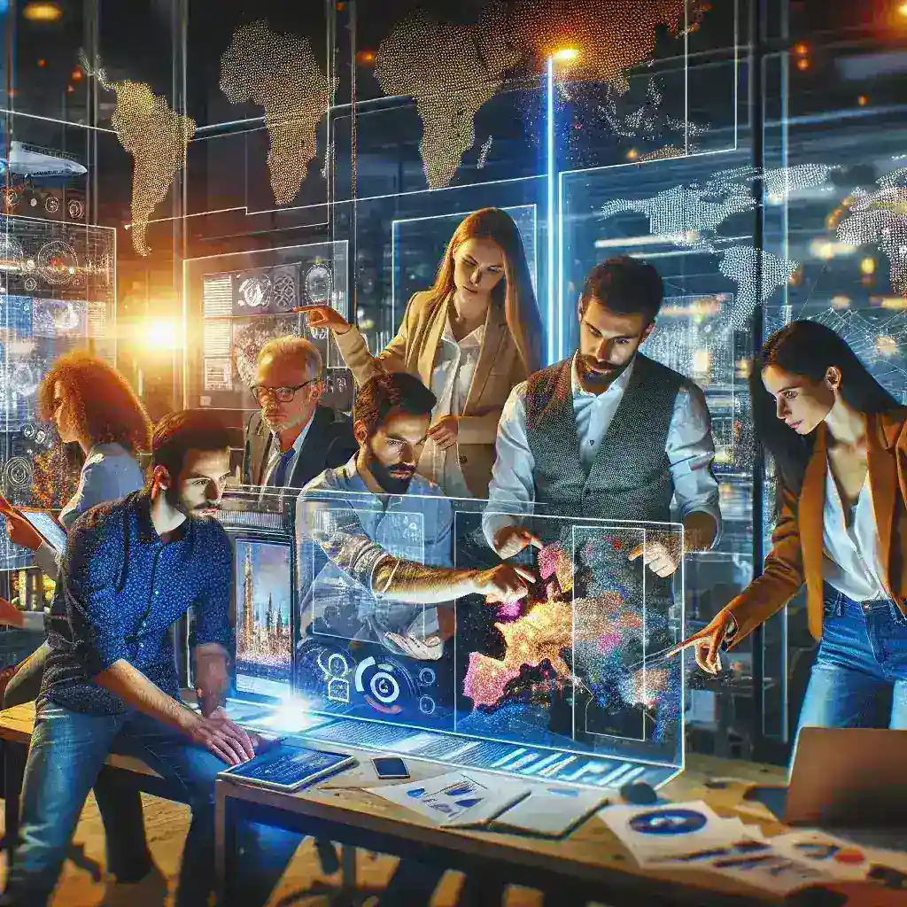 "Startups españolas innovando en turismo digital en proyectos europeos, mostrando tecnología y colaboración en la industria".