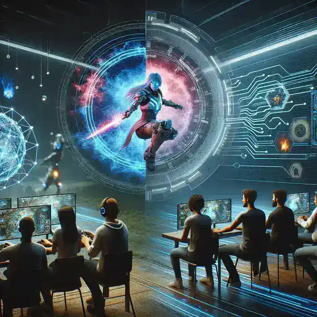 "Discord video conference screen featuring AI enhancements for collaborative gaming, showcasing seamless communication and teamwork among players."