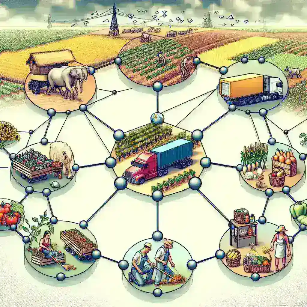 "Empresas españolas implementando tecnología blockchain para mejorar la trazabilidad y eficiencia en las cadenas de suministro alimentarias."